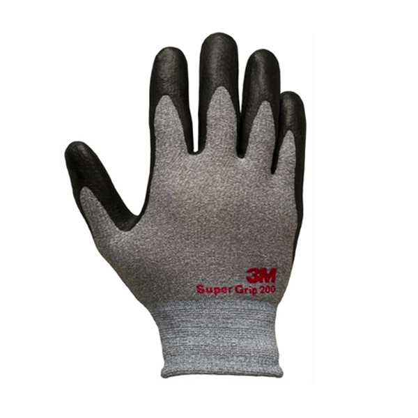 미국 3M 안전장갑 NBR폼코팅장갑 슈퍼그립200 회색S -판매단위10개한팩.쓰리엠.공구나라